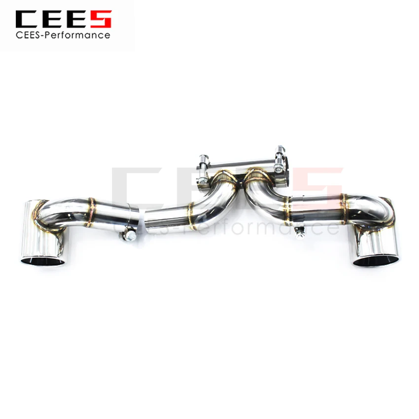 CEES Exhaust System For Porsche 718 Upgrade GT3 GT4 Tail Throat Kit Exhaust Stainless Steel Terminale Scarico Auto Car Parts