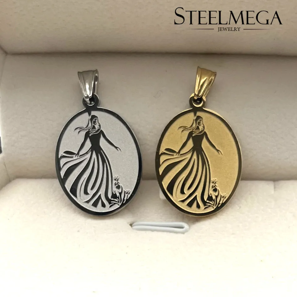 STEELMEGA Stainless Steel Pendant of Medal of the Virtuous Woman for Mormons