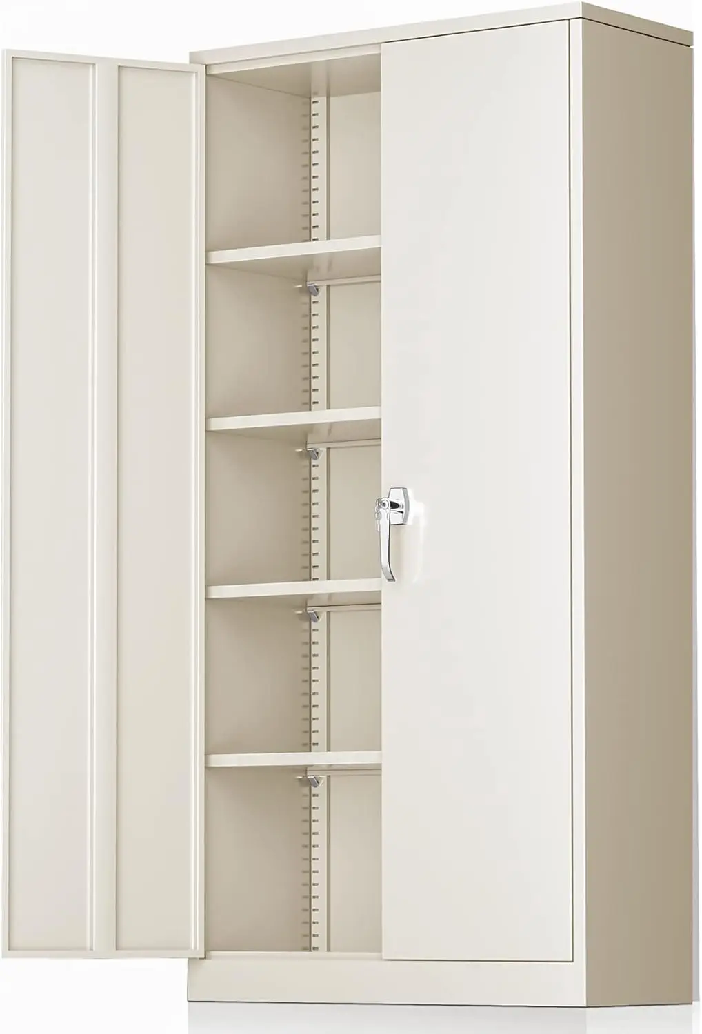 Steel SnapIt Storage Cabinet 72" Locking Metal Storage Cabinet with 4 Adjustable Shelves