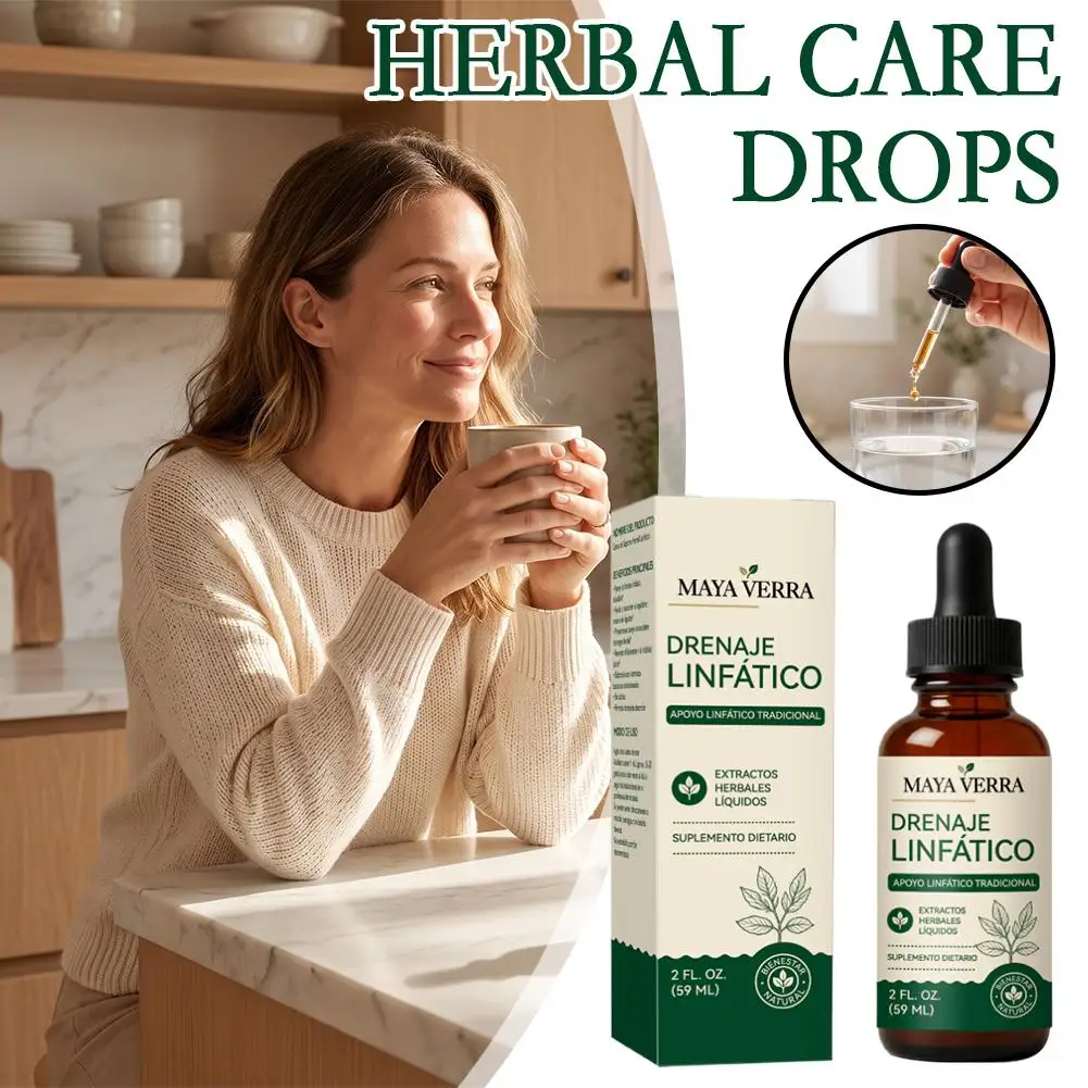 Premium 59ml Herbal Lymphatic Drainage Support Drops Natural Botanical Blend Liquid Extract for Unisex Body Care Daily Use