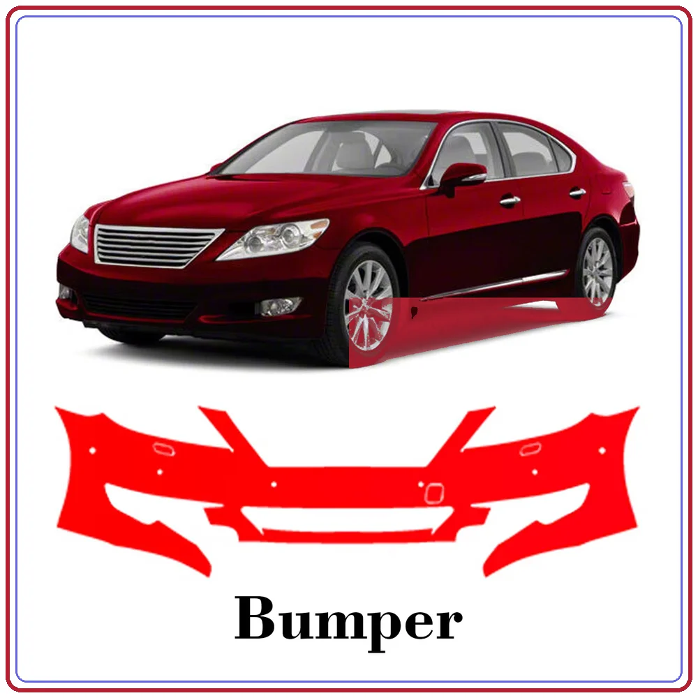 For Lexus LS460L 2010-2012 Precut TPU Paint Protection Film PPF Front Bumper Kit Clear Bra Stone Guard EU UK