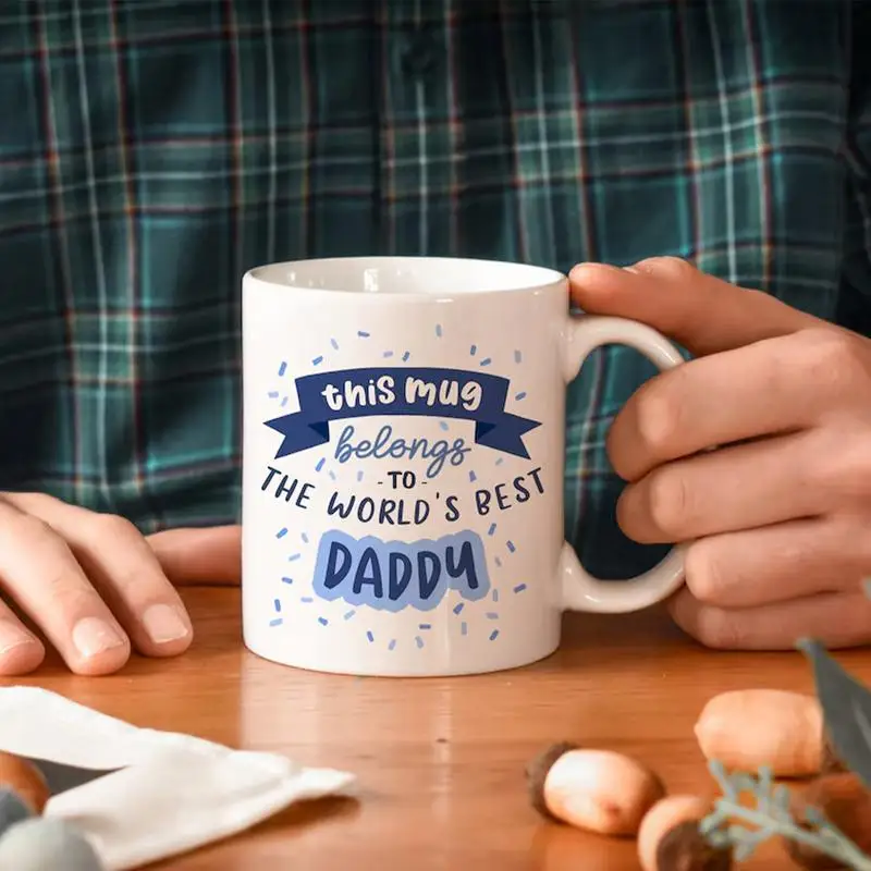 Ceramic Dad Mug 350ml Coffee Mug For Son World's Best Dad & Son Coffee Cup Novelty To My Son Mug Unique Gag Dad Cup Creative