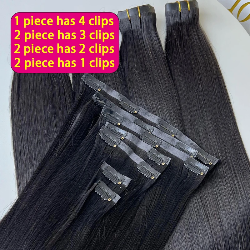 7Pcs Invisible Seamless PU Cli - đánh giá và giá Seamless Clip In Hair Extensions Human Hair