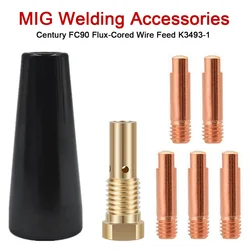 Flux Core Kit K3493-1 Gasless Nozzle Contact Tip 0.8/0.9/1.0/1.2mm for Century FC90/80GL Forney Titanium MIG Welding Accessories