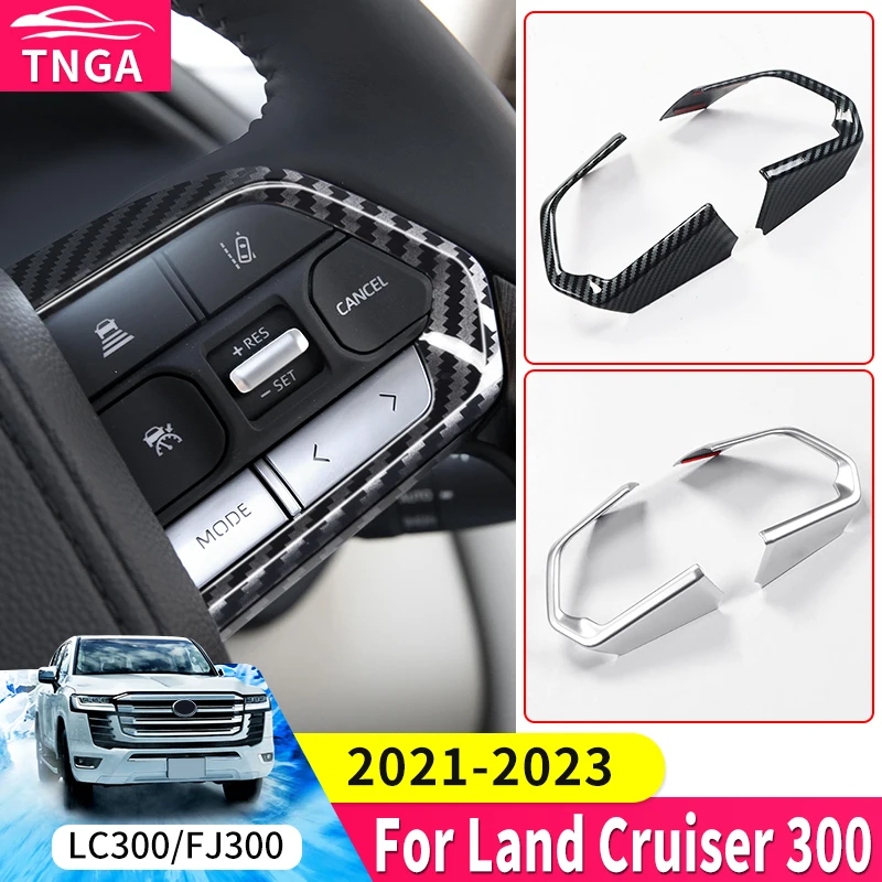 

Steering Wheel Decorative paster For Toyota Land Cruiser 300 2021 2022 2023 Interior Accessories Tuning Modification LC300 J300