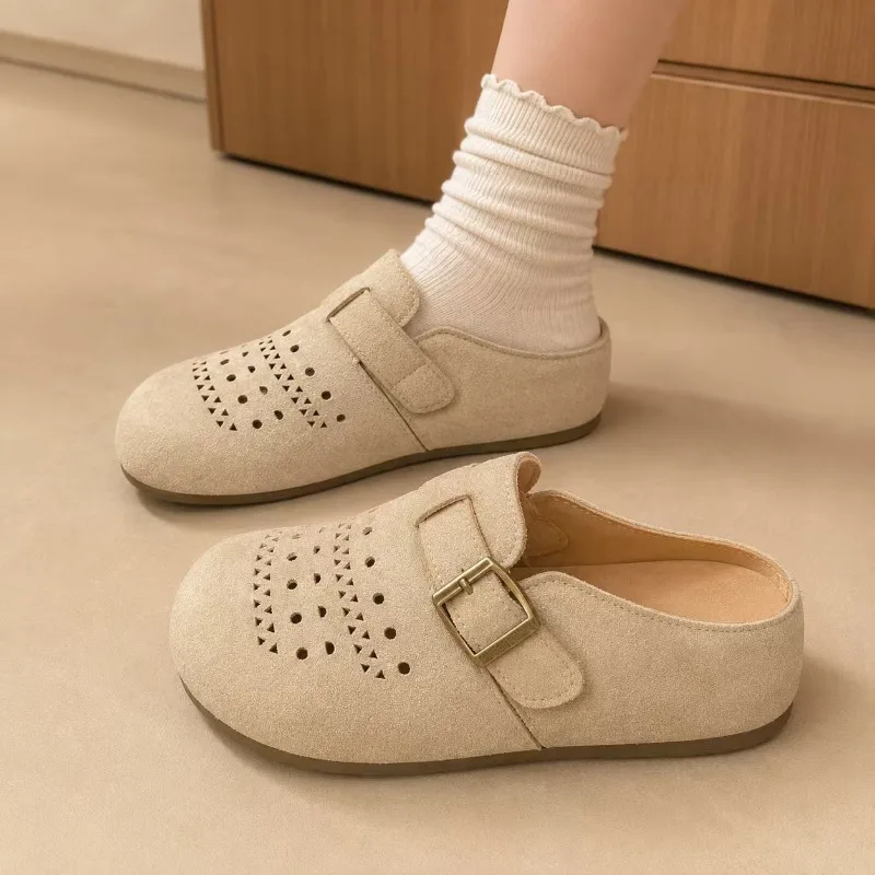 Women's Summer Thick Bottom Slip-On Sandals Open-Toe Platform Clog Shoes round Toe Convenient Glue-Welding Process Outdoor Footw view 3