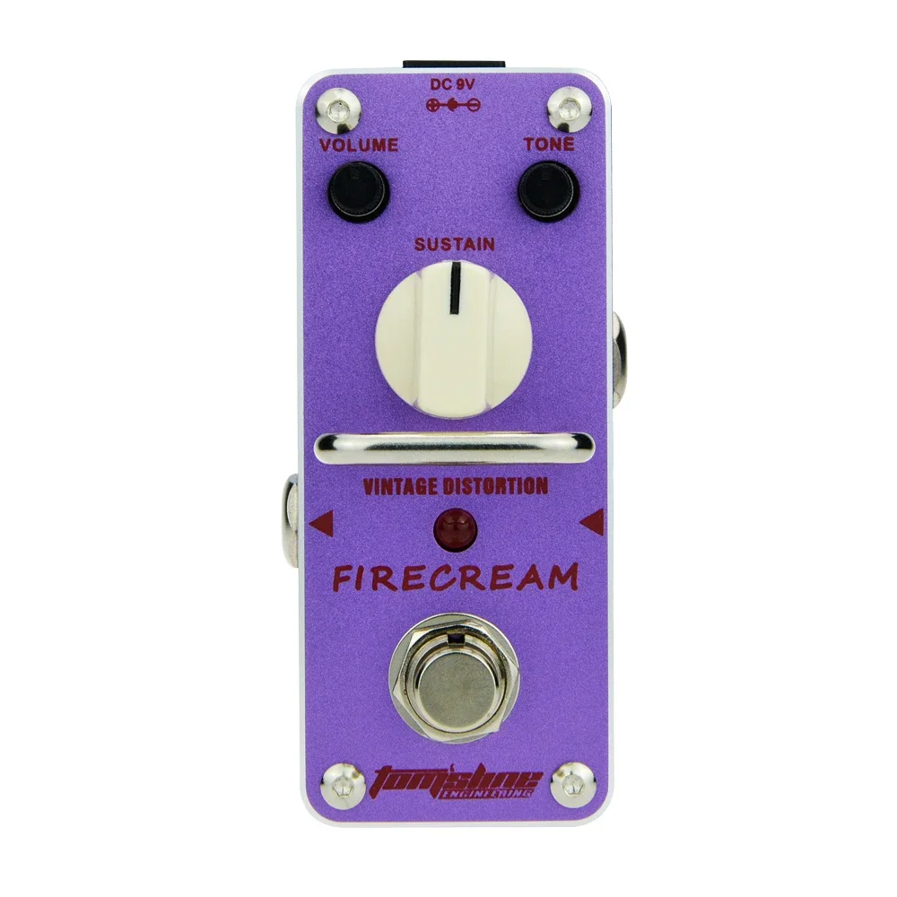 Aroma AFM-3 FIRECREAM Vintage Distortion Pedal Mini Analogue Electric Guitar Effect Pedal True Bypass Guitar Parts & Accessories