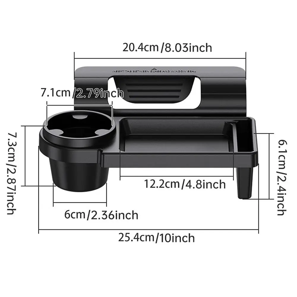 Porte-gobelet d'eau, support de rangement suspendu latéral, tapis antidérapant, boîte de rangement étanche pour porte de véhicule, robuste, peu encombrant