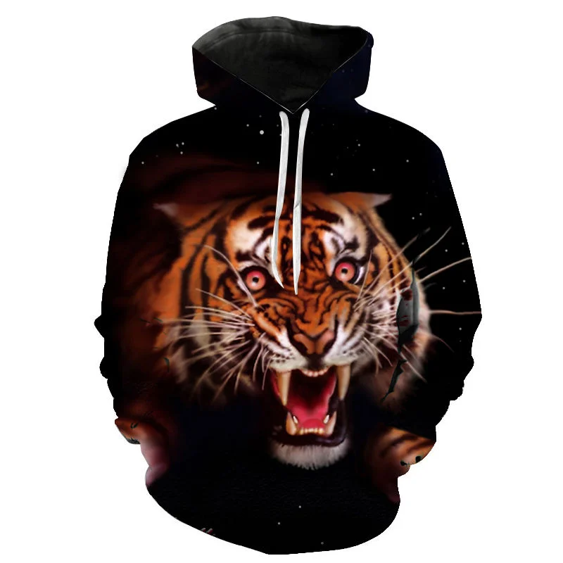 2022 Frühling Tier Männer Muster Hoodie 3d Tier Muster Tiger Print Sportswear Harajuku hochwertige Pullover übergroße Jacke