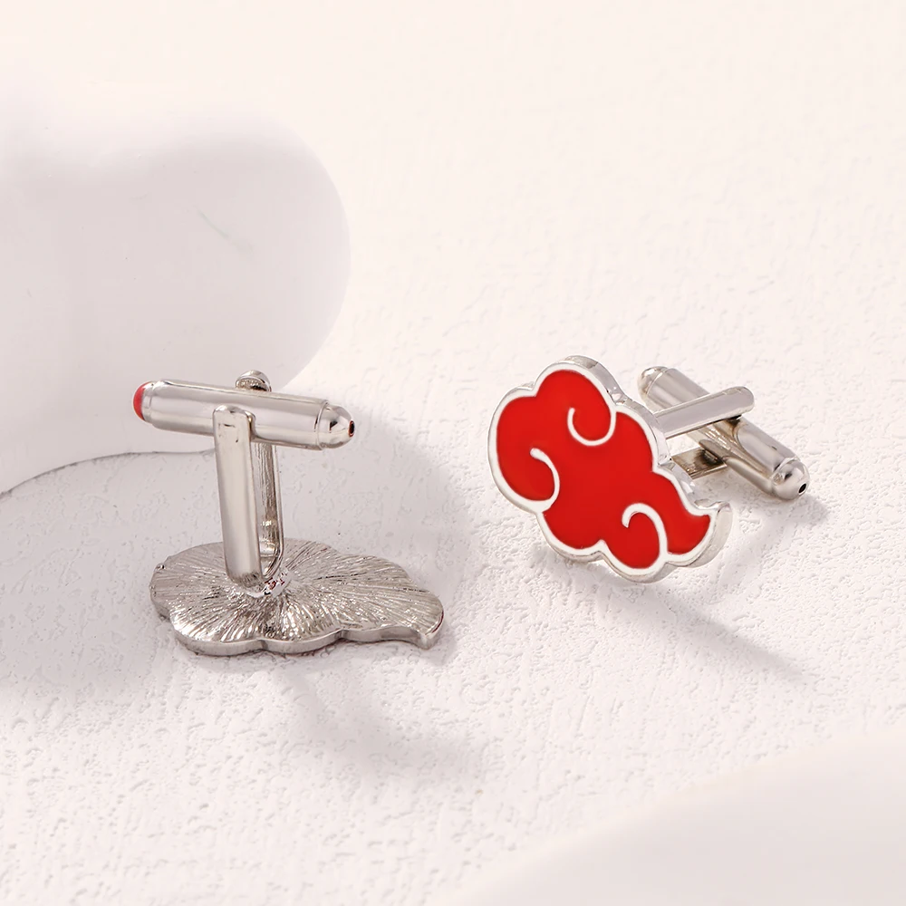 New in Cloud Cufflinks for Men red Color Sleeve Button Modern mens Metal Cuff Links Wholesale Gemelos
