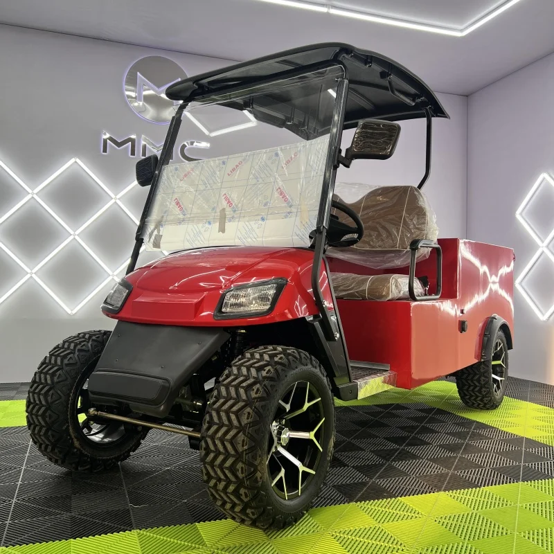 MMC 72V Lithium Battery Off-road 4 Seat Cargo Mini Golf Cart 14 Inch Off-road Hunting Tire Cargo 2 Seat Golf Cart