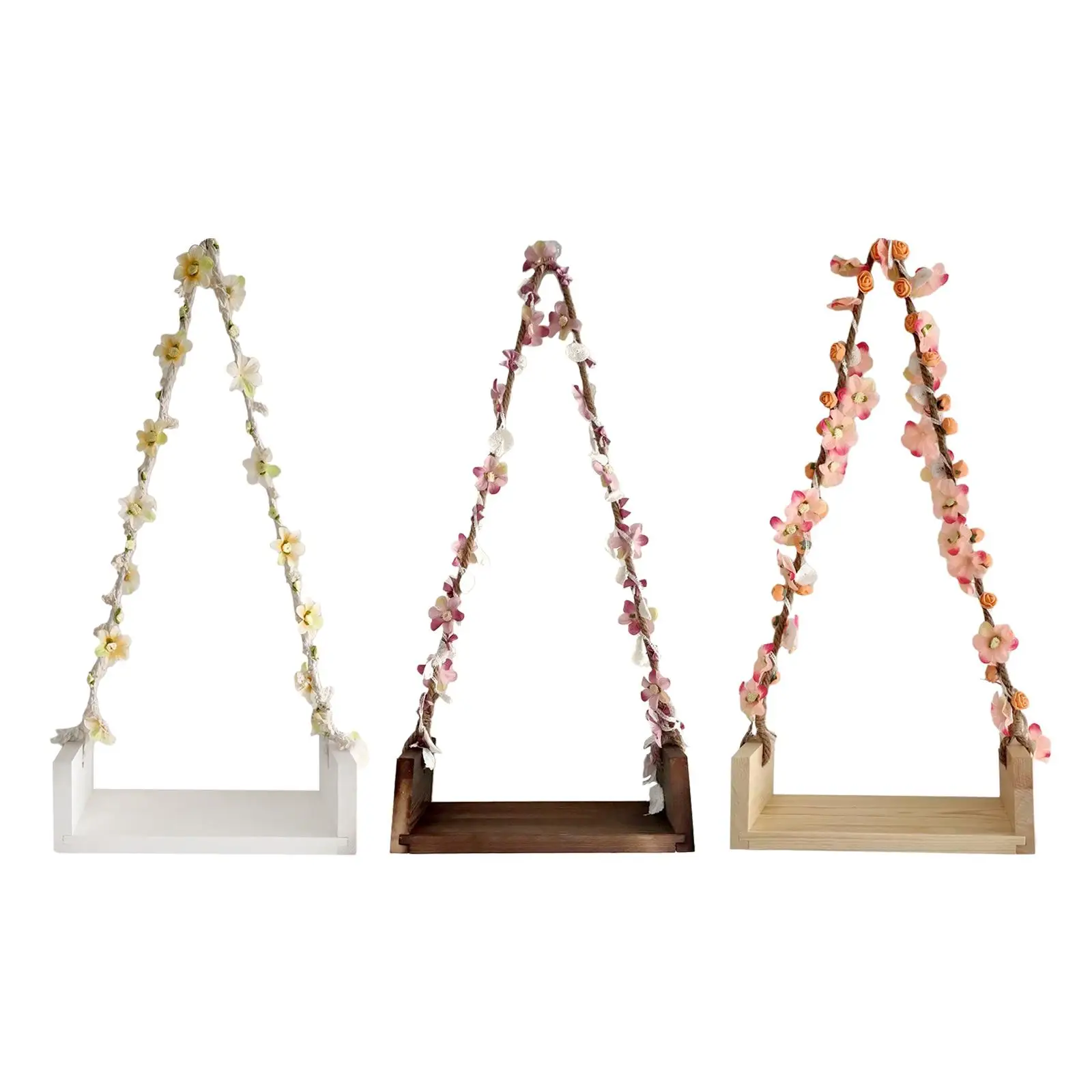 Wooden Swing Seats for Newborn Photography and Baby Shower Gifts view 2