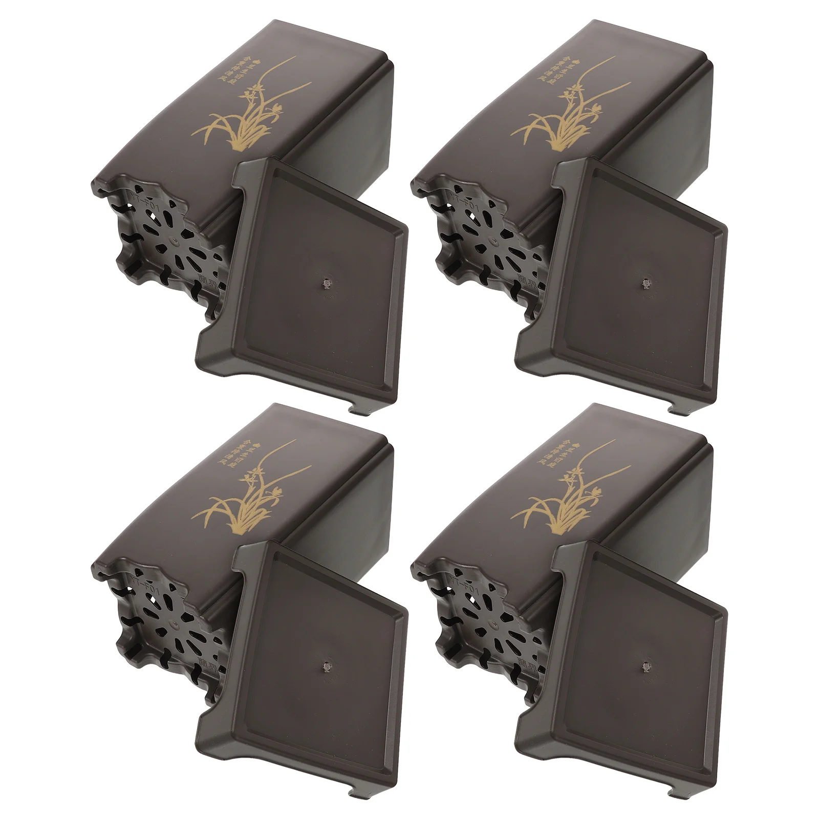 

4Pcs Orchid Plant Pots with Holes Thickened Base Plastic Flower Pots for Indoor Plants Drainage System Healthy Root Growth