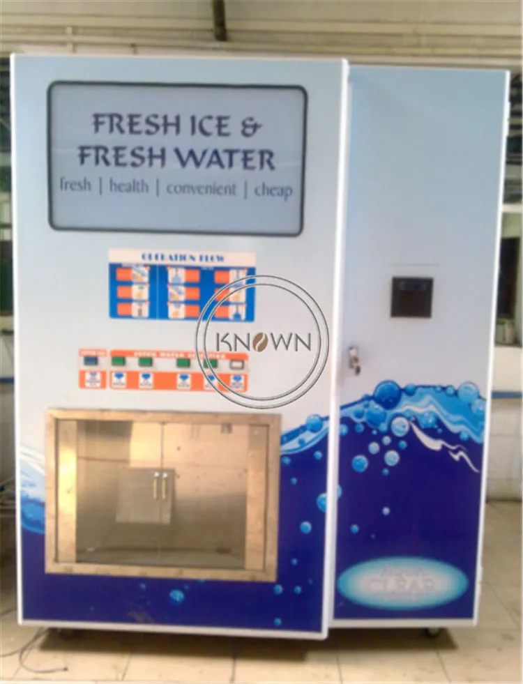 Automatic 140/280/450kg/day  ice cube vending machine IC Card/Bill/Coin/Give Change/GSM Remote Monitor function