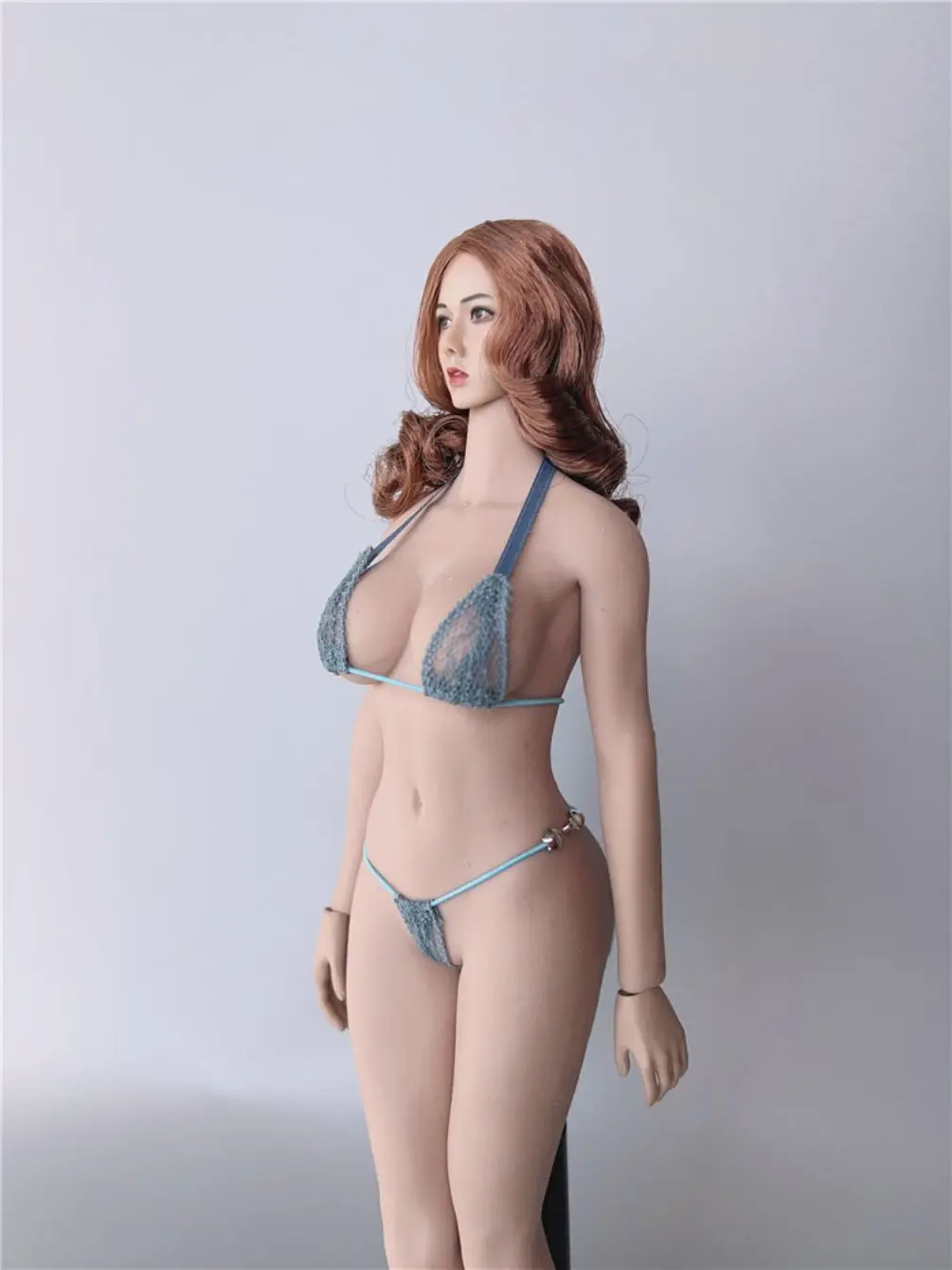 Set bikini femminile in pizzo in scala 1/6, accessori di abbigliamento, modello adatto per bambole con corpo di figura d'azione con seno medio/grande da 12 pollici
