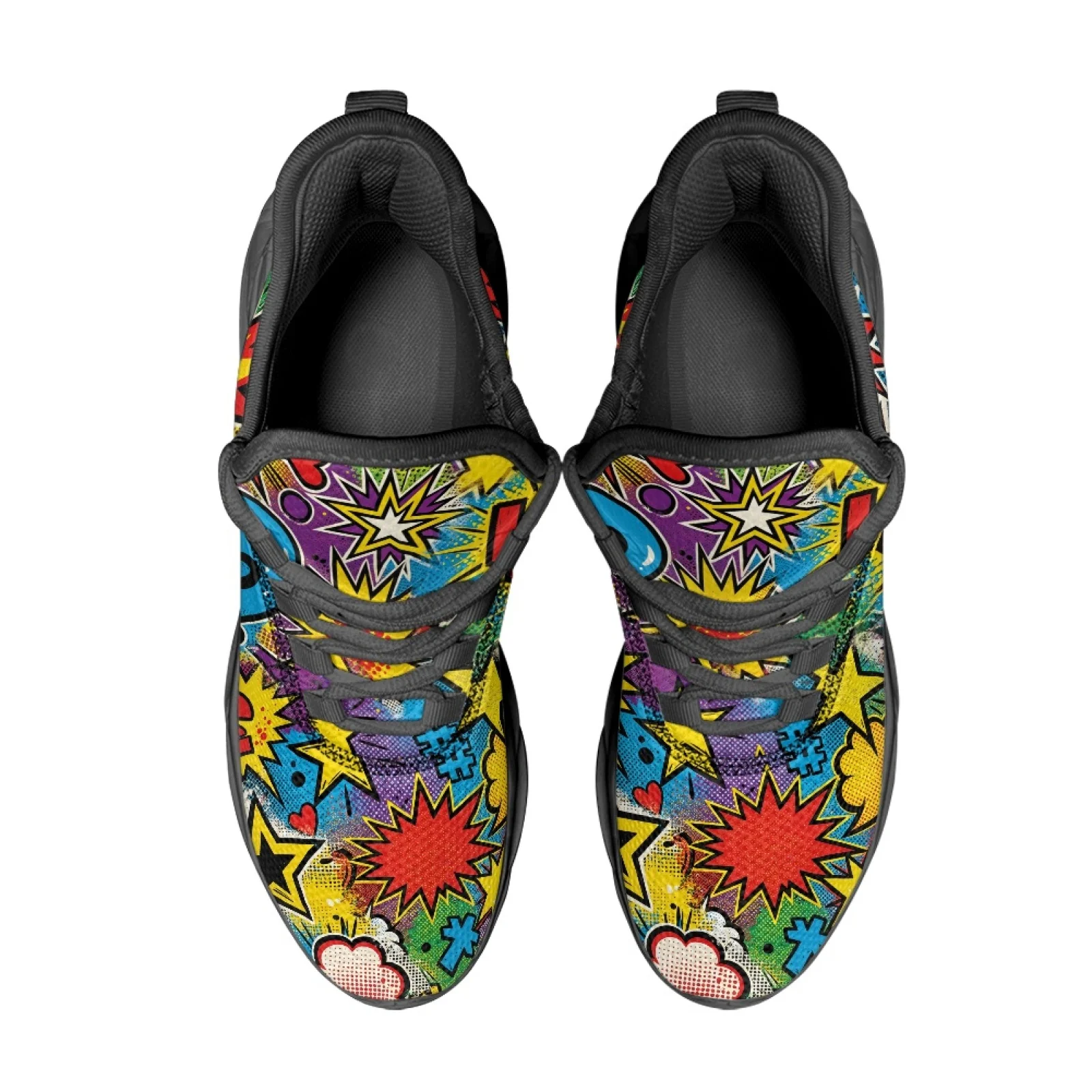 PENSTROLL Comic Pop Art Running Tennis Shoes Men's Running Shoes for Unisex Lightweight Sports Shoes