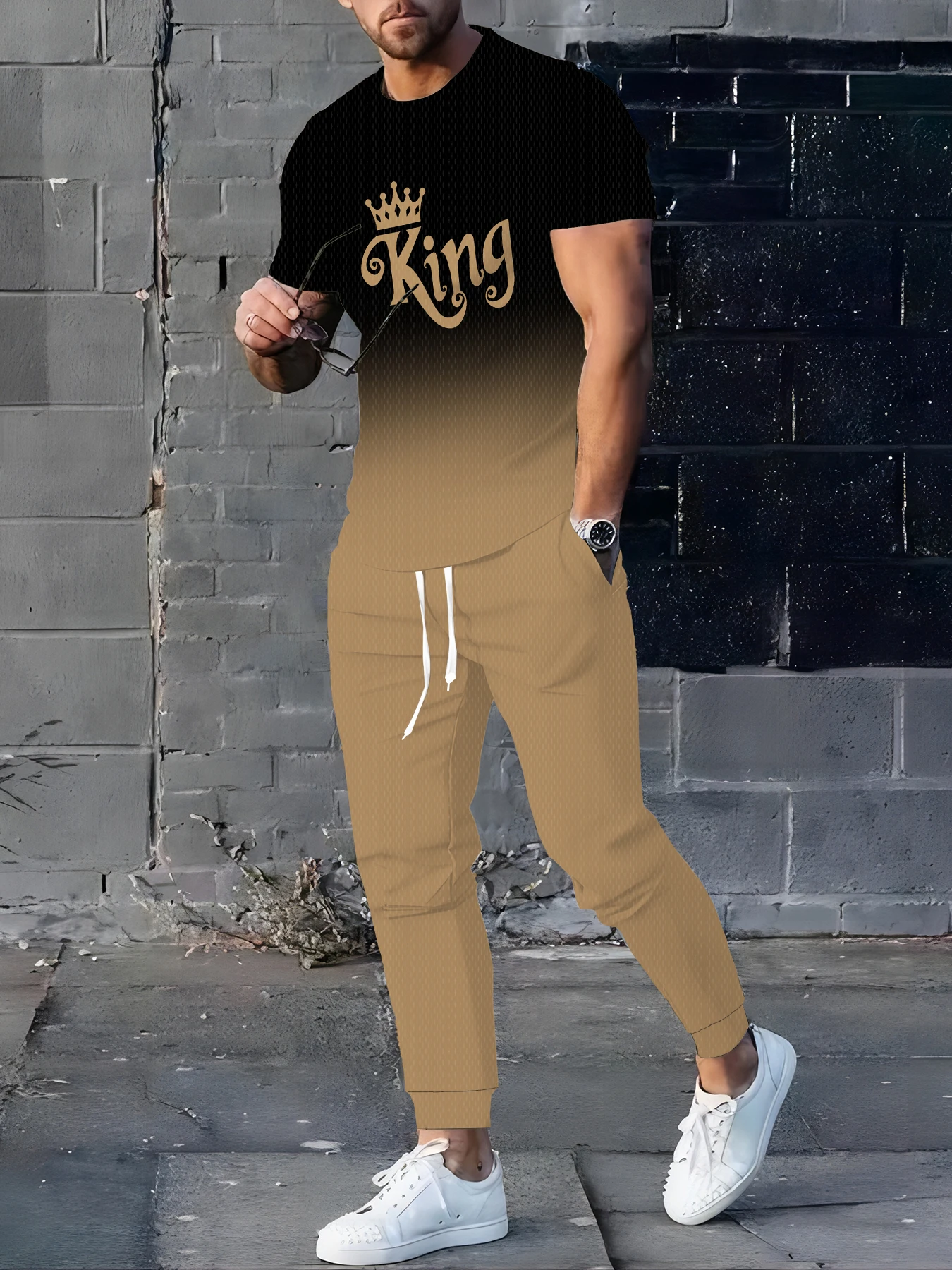 

Urban Street Simple And Fashionable Men's Autumn Long Pants Set, Daily Loose And Casual Fashionable Men's Autumn Set