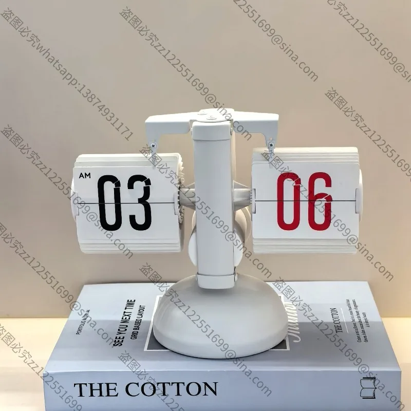 

Suitable ForCreative Automatic Calendar Page Turning Clock Desktop Home Intelligent Machinery Digital Table Desktop Light Luxury