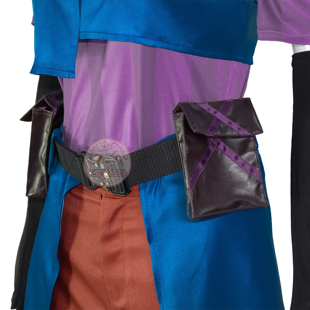 Anime Game LOL Arcane Powder Cosplay Jinx Junior Childhood Costume Uniform Blue Coat Pants Accessories For Girls - view 4