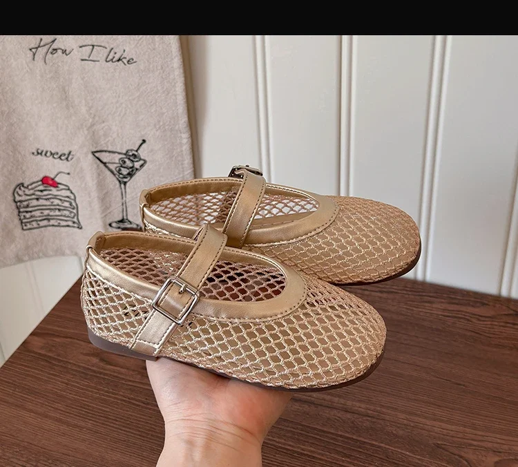 JGSHOWKITO Kleinkind Mädchen Mesh-Sandalen Sommer Knöchelriemchen-Schuhe Rutschfeste Kinder Prinzessin Outdoor Strand-Sandalen Netz Atmungsaktiv Weich – Detail 6