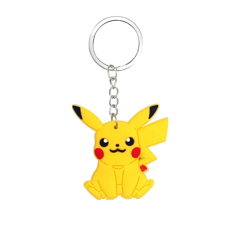 8pcs/lot Pokemon Keychains Kids Pikachu Birthday Party Supplies Gift Bag Filler Stuffer School Carnival Reward Party Decoration