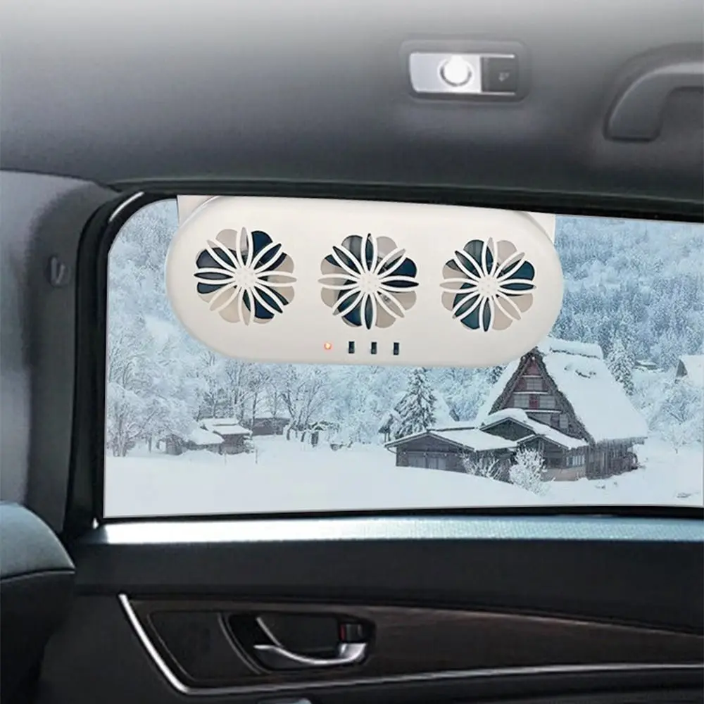 Solar Charging Solar Car Exhaust Fan 3 Fan Heat Dissipation Solar Powered Car Ventilator Car Air Circulation Low Noise