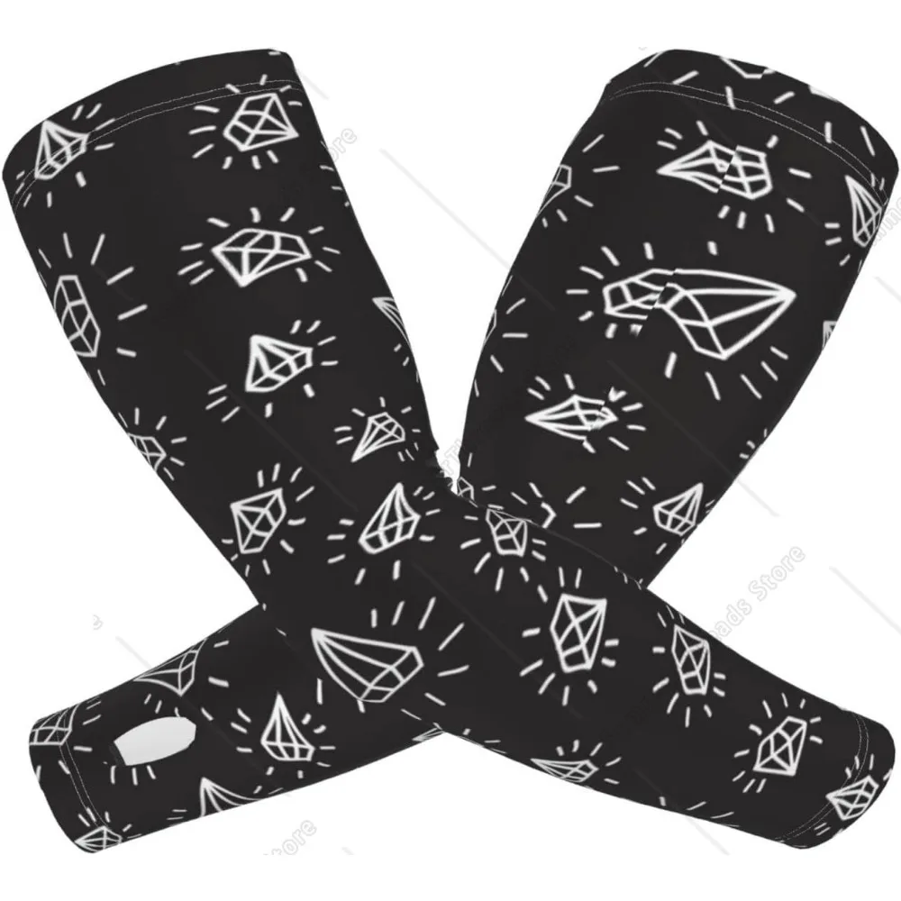 Bracciale da tatuaggio antiscivolo con maniche in ghiaccio di seta da fattoria da giardino in cristallo anti-uv con maniche a braccio diamantate per uomo e donna