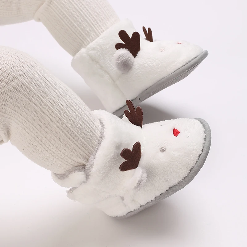 Weihnachten Winter Neue Rollenspiel Niedliche Cartoon Warme Schuhe Baby Stiefel Laufschuhe Winter 0-18 Monate Baby – Detail 10