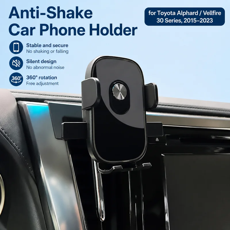 Car Phone Holder for Toyota Alphard Vellfire 30 Series Dashboard Smartphone Mount LHD RHD Large Small Screen 3