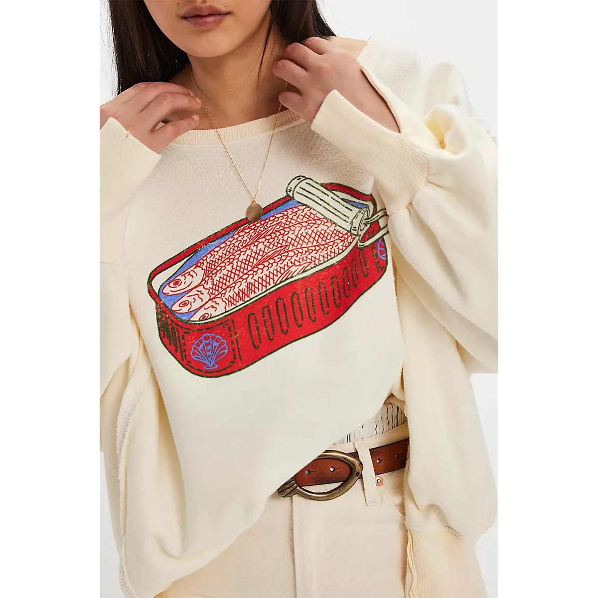 

Женский свободный свитшот Y2K на весну и осень, толстовки с длинными рукавами и круглым вырезом, эстетический пуловер с принтом омара/птицы, топы большого размера