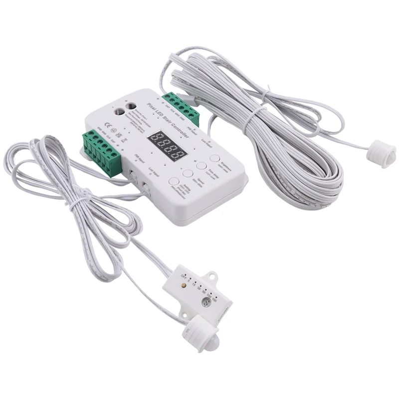 ABAH-Motion Sensor LED Stair Pixel Lights Controller RGB LED Controller With Daylight Sensor Stair Lighting Controller Durable