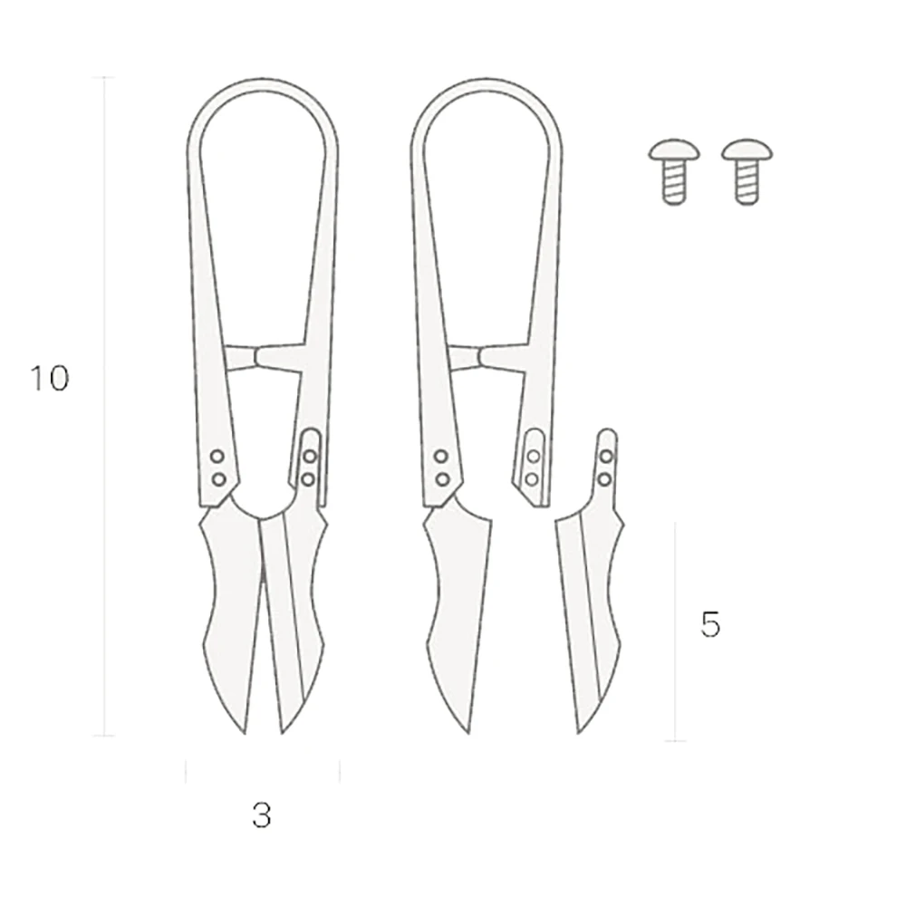 Professional Yarn Shears HRC59 Detachable Blade 12C27 Stainless Steel Embroidery Scissors Brass Handle Leather Craft Tool