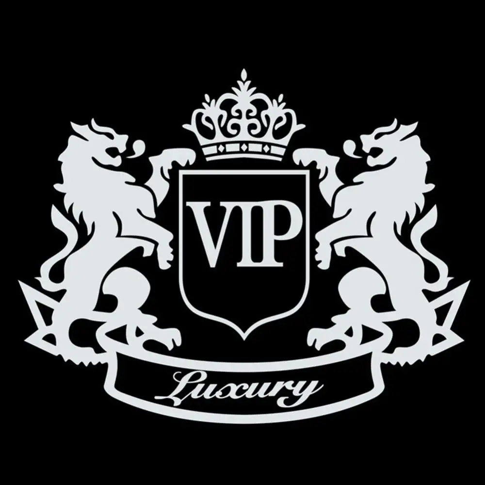 Double Lion Crown VIP Letter Motorcycle Car Decoration Reflective Decal Sticker Car Accessories