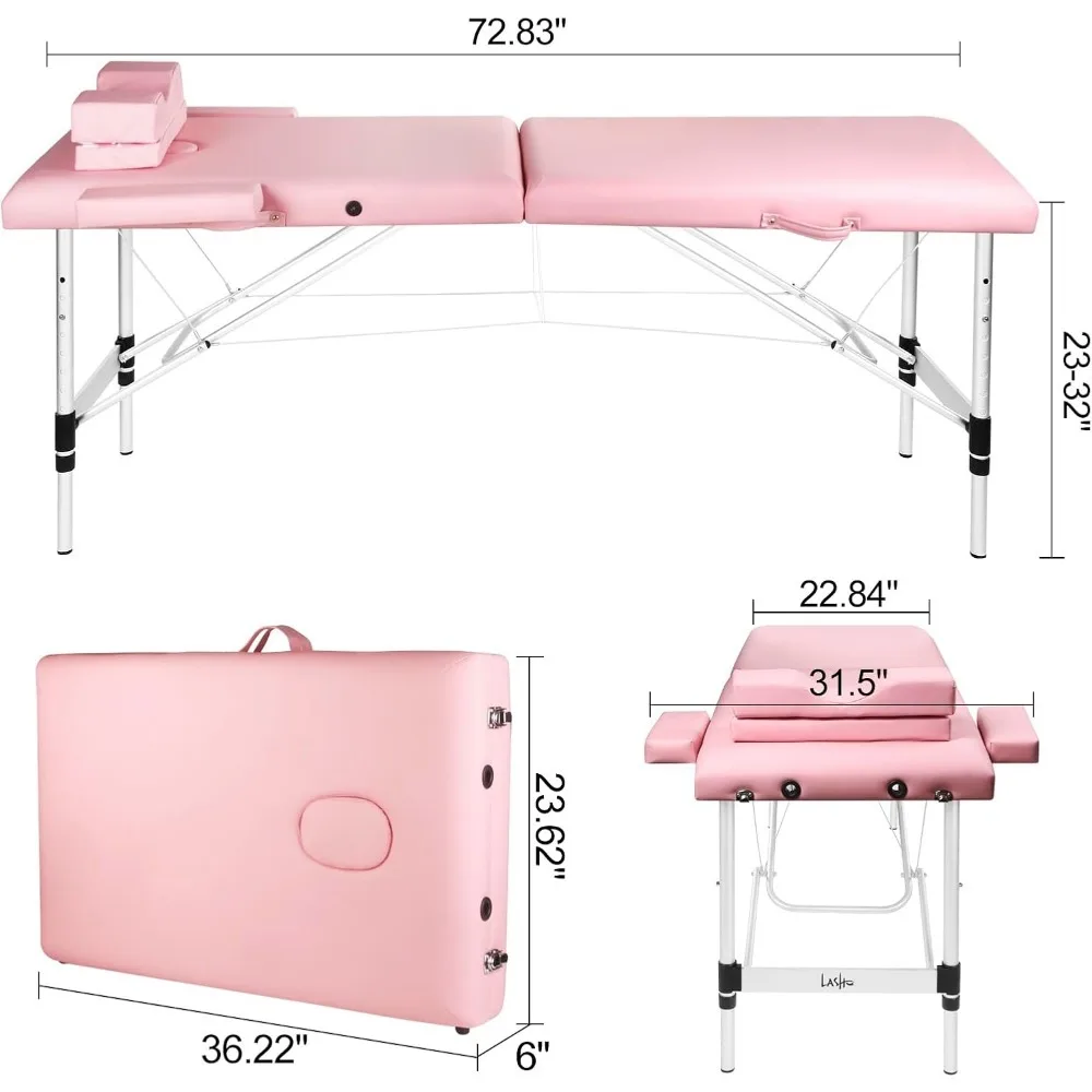 Lash Bed for Lash Extensions Portable Lash Bed Massage Table with Eyelash Pillow Esthetician Bed Salon Table Spa Table Spa