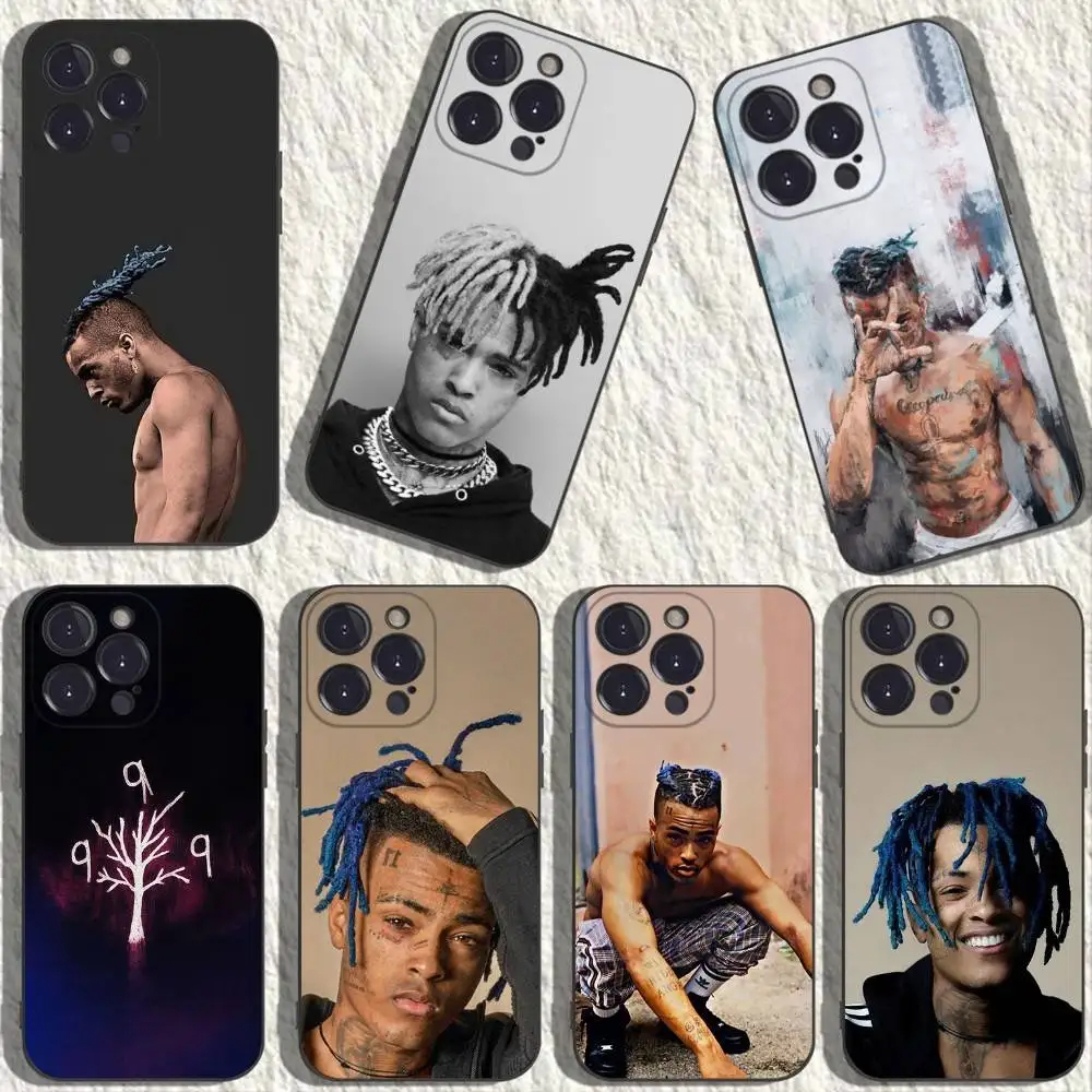 

Rapper X-XXXTentacionS Phone Case For iPhone 17,16,15,14,13,12,11,Plus,Pro Max,XS,X,XR,SE,Mini,8,7,Soft Silicone Black Cover