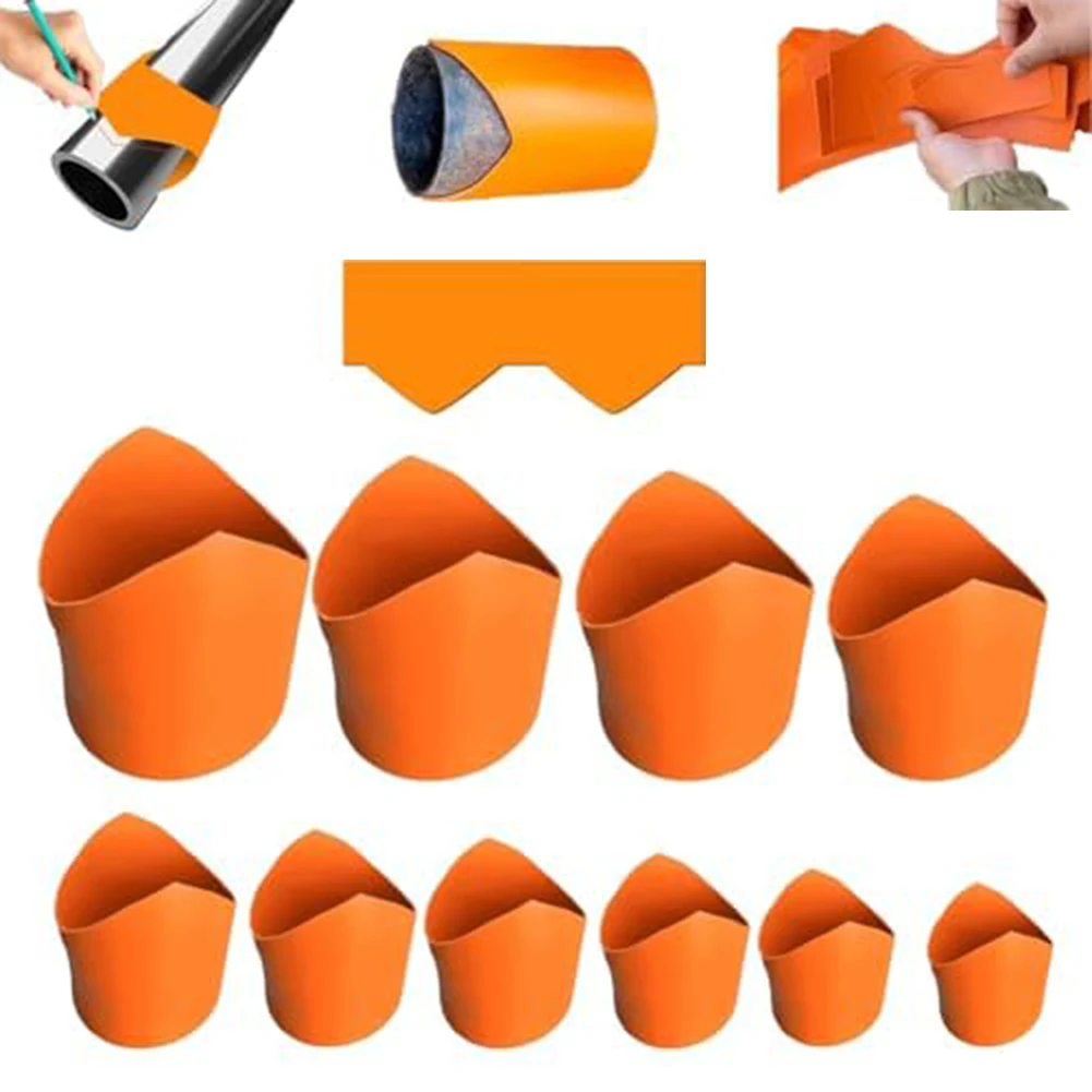 Orange Cutting Guide Kits Circular Pipe Saddle Mouth Drawing Tool Accurate Pipe Saddle Cutting Fast Marking Layout Tool DIY