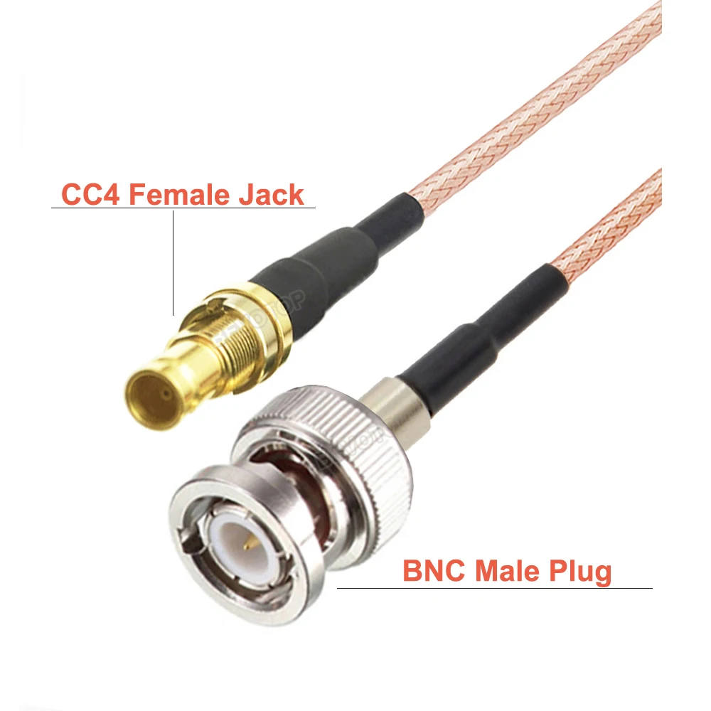 DIN 1.0/2.3 Mini CC4 Female Jack to BNC Male Plug RG179 75 Ohm  Pigtail HD SDI Cable for Blackmagic HyperDeck Shuttle