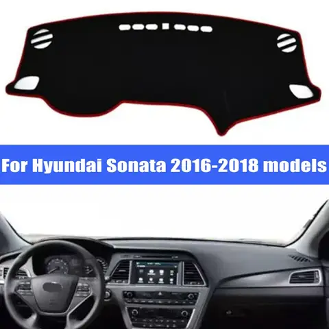 Auto Dashboard Cover Zonnescherm Matten Vermijd Licht Pads Instrumentenpaneel Beschermende Voor Hyundai Sonata 2016-2018 Modellen