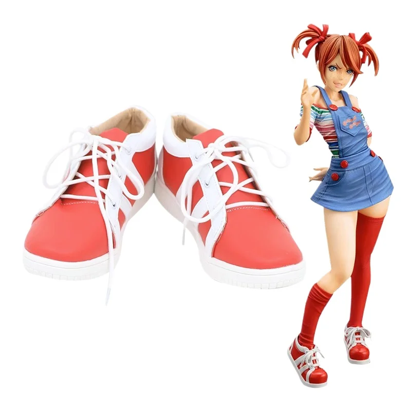 

Обувь для косплея Чаки, детские игры из фильма, красные кроссовки для ролевых игр, поддержка настройки на основе изображений