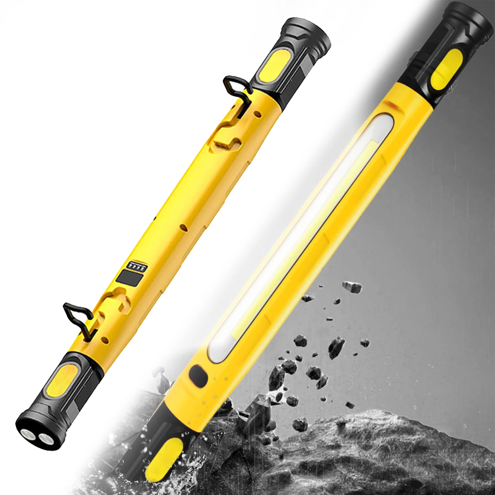 

Magnetic Work Light 5200mAh Rechargeable LED Work Light Bar with Hooks Underhood Work Light for Mechanic/Car Repairing/Garage