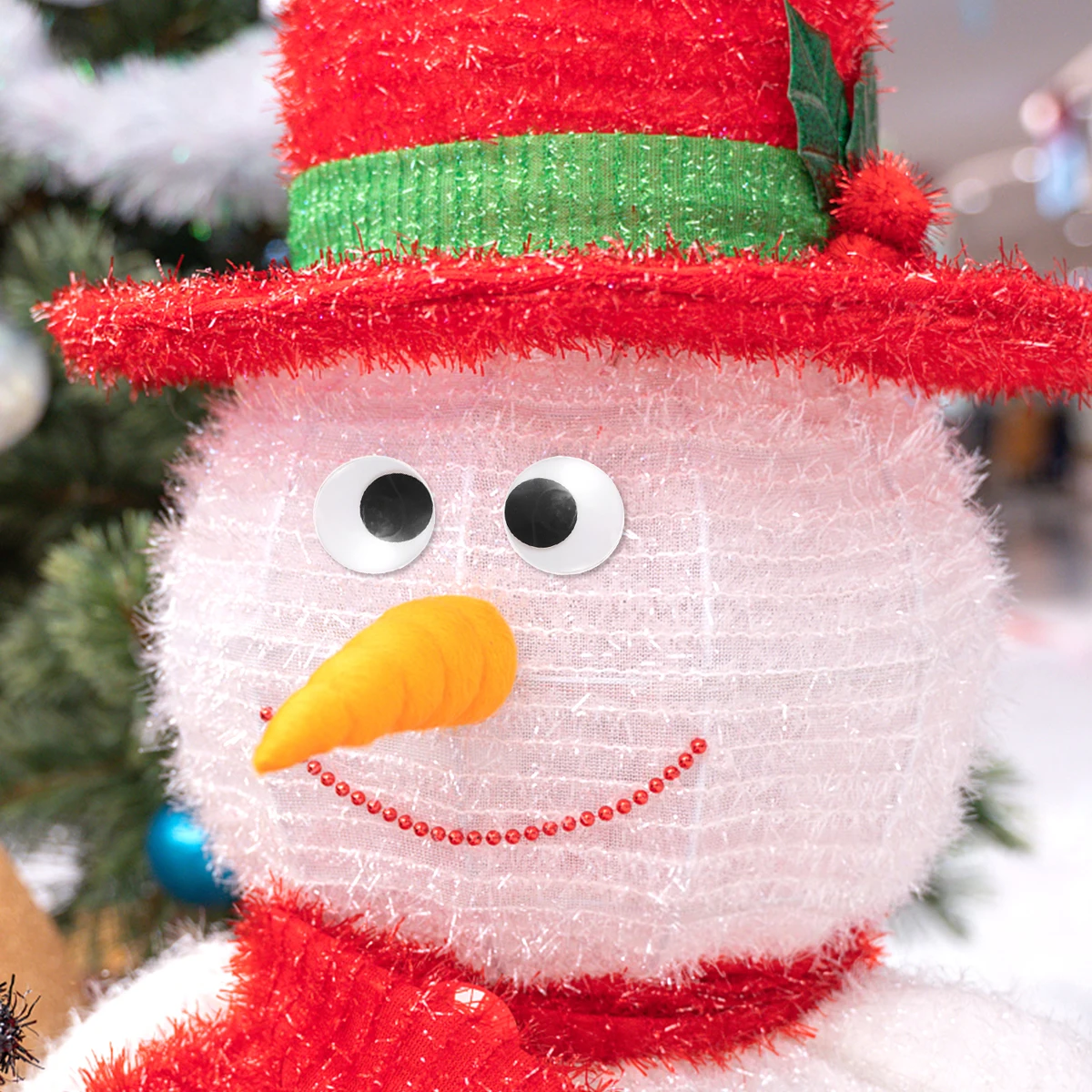 6 Stück schwarz-weiße Kunststoff-Wackelaugen, Bastelbedarf für DIY-Kunstprojekte, Weihnachtsdekorationen, lustige Familienaktivitäten