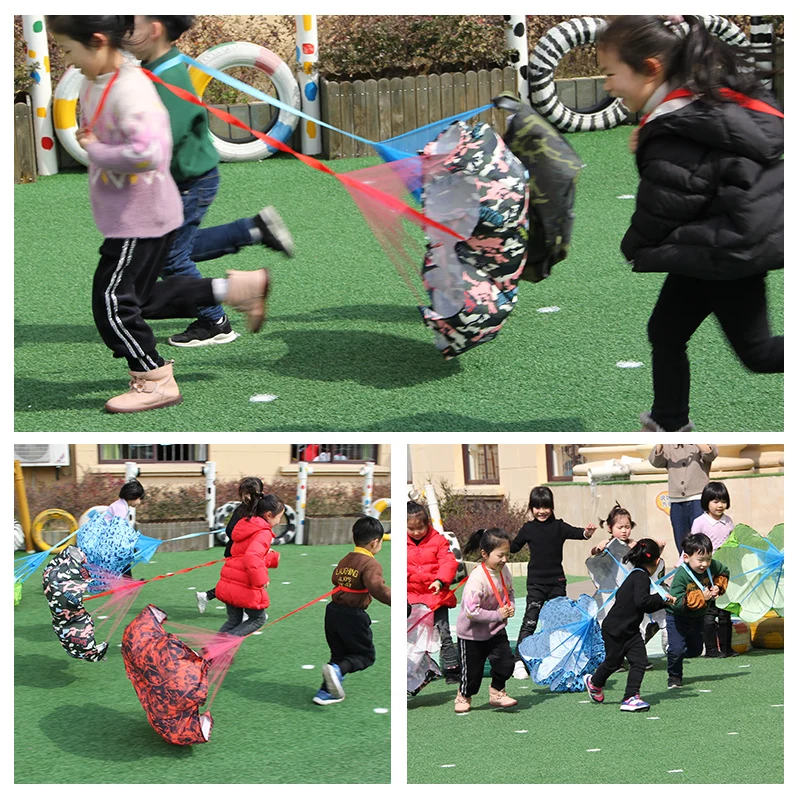 Kinder-Geschwindigkeitstrainings-Fallschirm für Outdoor-Laufen, Widerstandsfähiger Regenschirm, Fußball-Agilitäts-Fitness-Übungsspielzeug für Kinder-Sporttraining – Detail 2