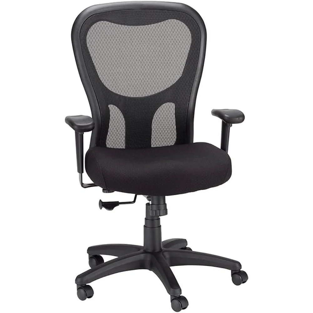Ergonomic Mesh Task Chair with Adjustable Arms Synchro Tilt Lock Mid-Back Design Office Use and Comfort