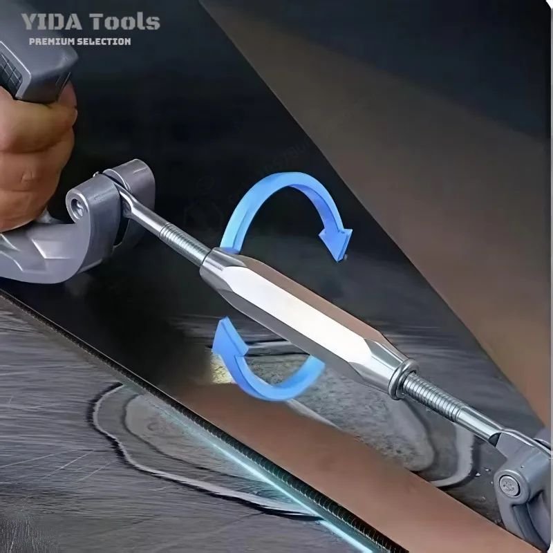 YIDA Guide Rail Planer Bracket & Metal File Holder, Auto Dent Sheet Forming Tool, Filler-Free Villa Elevator Rail Repair