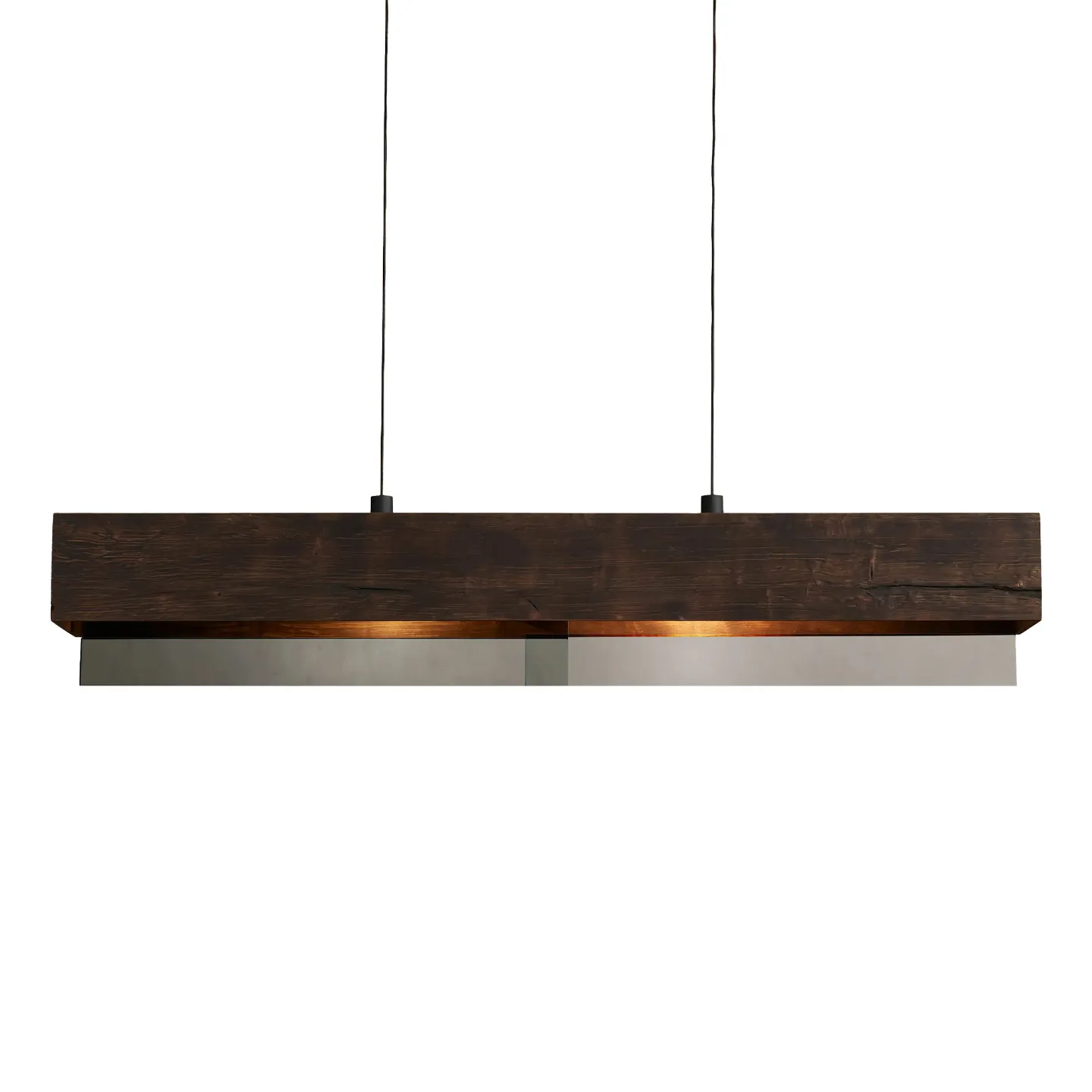 Retro Industrial Style Simple Long Wooden Chandelier, Creative Art Restaurant Dining Table Island Table Main Light