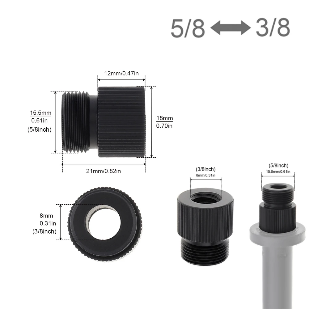 Адаптер для винтового крепления с резьбой Адаптер для подставки для микрофона для держателя микрофона/крепления камеры/аксессуаров для штатива