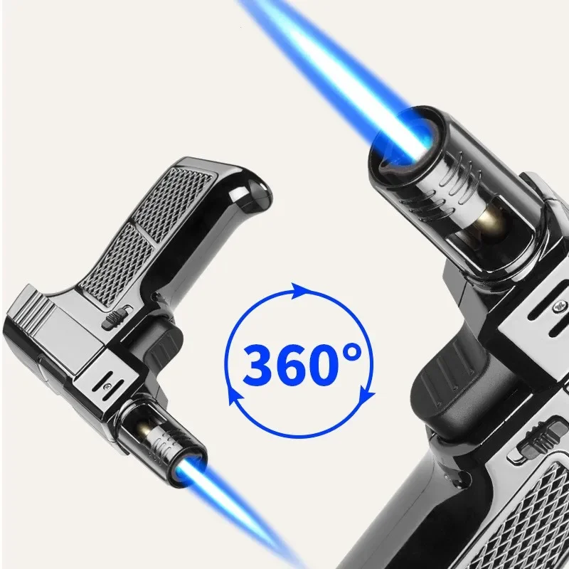 New High Temperature Spitfire Gun Home Kitchen Barbecue Baking Direct Blue Flame Inflatable Lighter