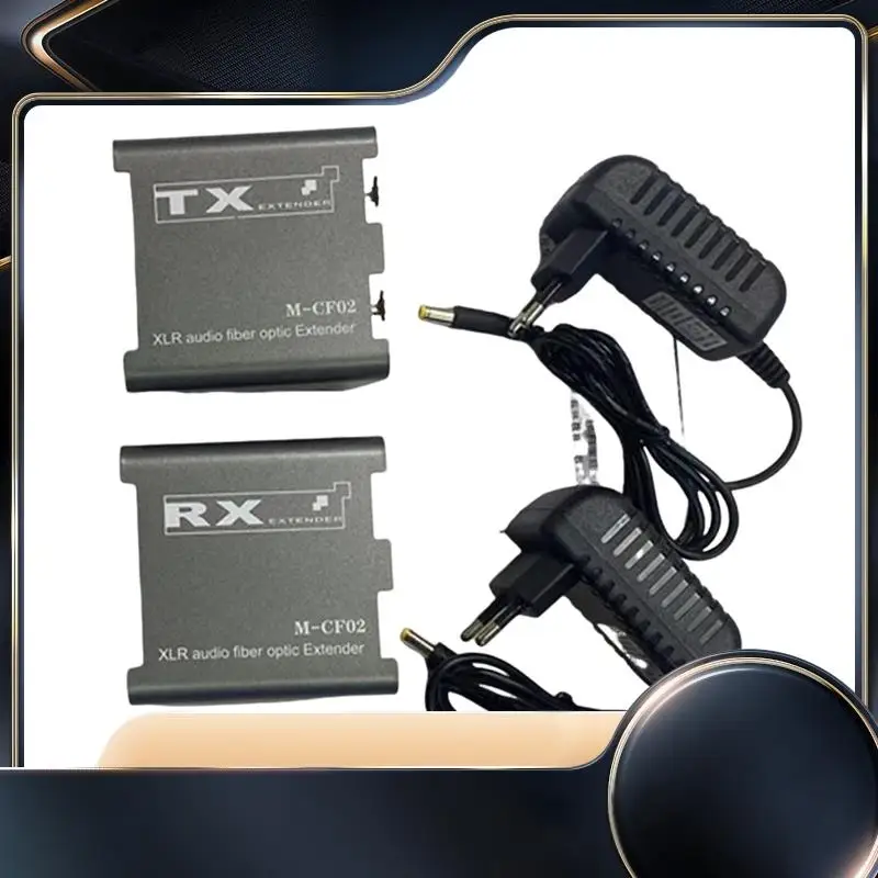 2 Way XLR Audio Fiber Optical Extender Transceiver Receiver Up To 20Km 2 CH XLR Balanced Audio Fiber Extender EU Plug-N34R