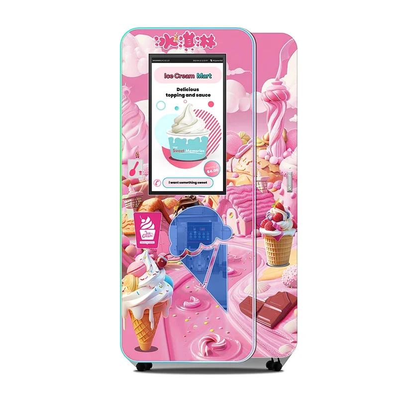 Haloo Delicious Soft Ice Cream Style Vending Machine Frozen Food Yogurt Machine Smoothie Machine Manufacturer