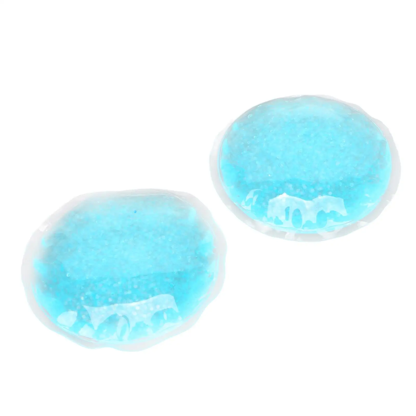 Reusable Round Cooling Eye Pad - 1 Pair Ice Gel Blue, Ideal for travel 